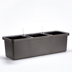 Plastia Velkoobjemový truhlík Berberis TRIO antracit šedý 117 cm 39 cm