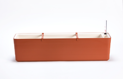 Plastia truhlík Berberis terakota béžová 80 cm