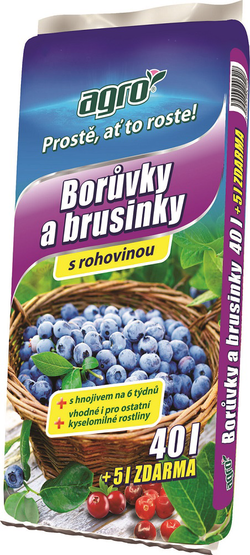 AGRO CS AGRO Substrát pro borůvky a brusinky 40l + 5l