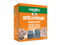AgroBio ATAK  Myši a potkani - voskové bloky