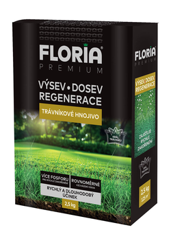 FLORIA PREMIUM Trávníkové hnojivo pro výsevy, dosevy a regeneraci 2,5 kg